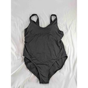 Athleta Black One Piece Swimsuit Scoop Neck Sleeveless Womens Size XL